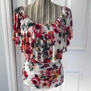 Floral off the shoulder top